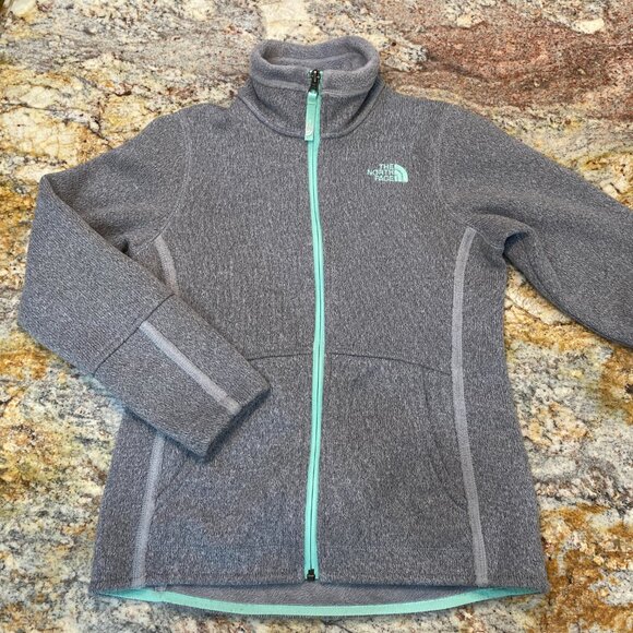 The North Face Banderitas Full Zip Grey Jacket - EUC - Girl's Medium (10/12) - Picture 2 of 6